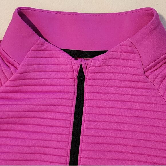 Under Armour ColdGear Ribbed Half Zip Athletic Running Pullover Pink MD - Picture 4 of 9